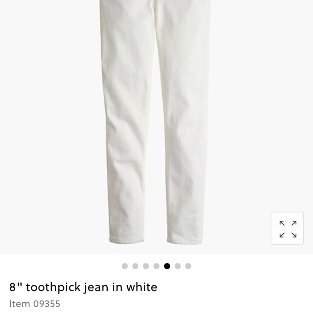 J. Crew toothpick ankle jeans white - Picture 2 of 8